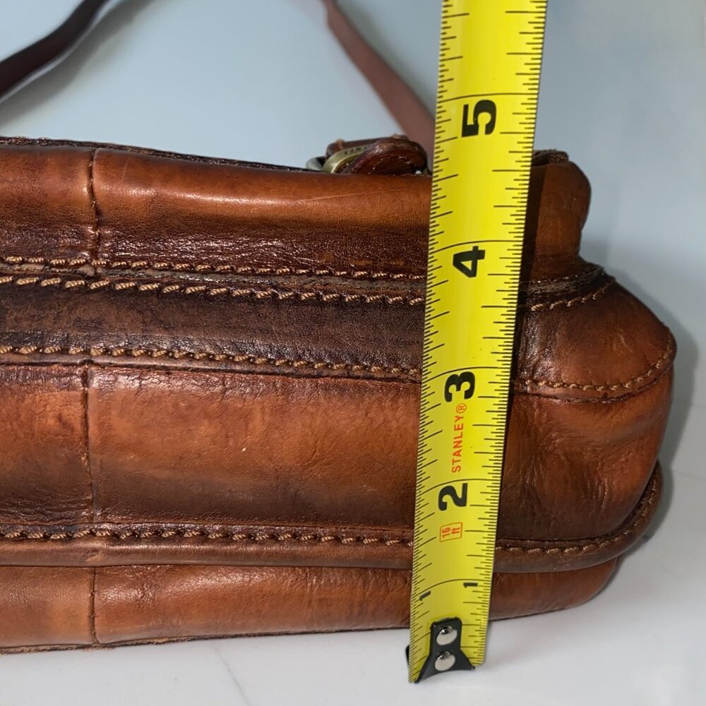 IMEDICI Italian Brown Leather Crossbody Messenger Bag Small Hobo Shoulder Bag EC - Picture 16 of 16